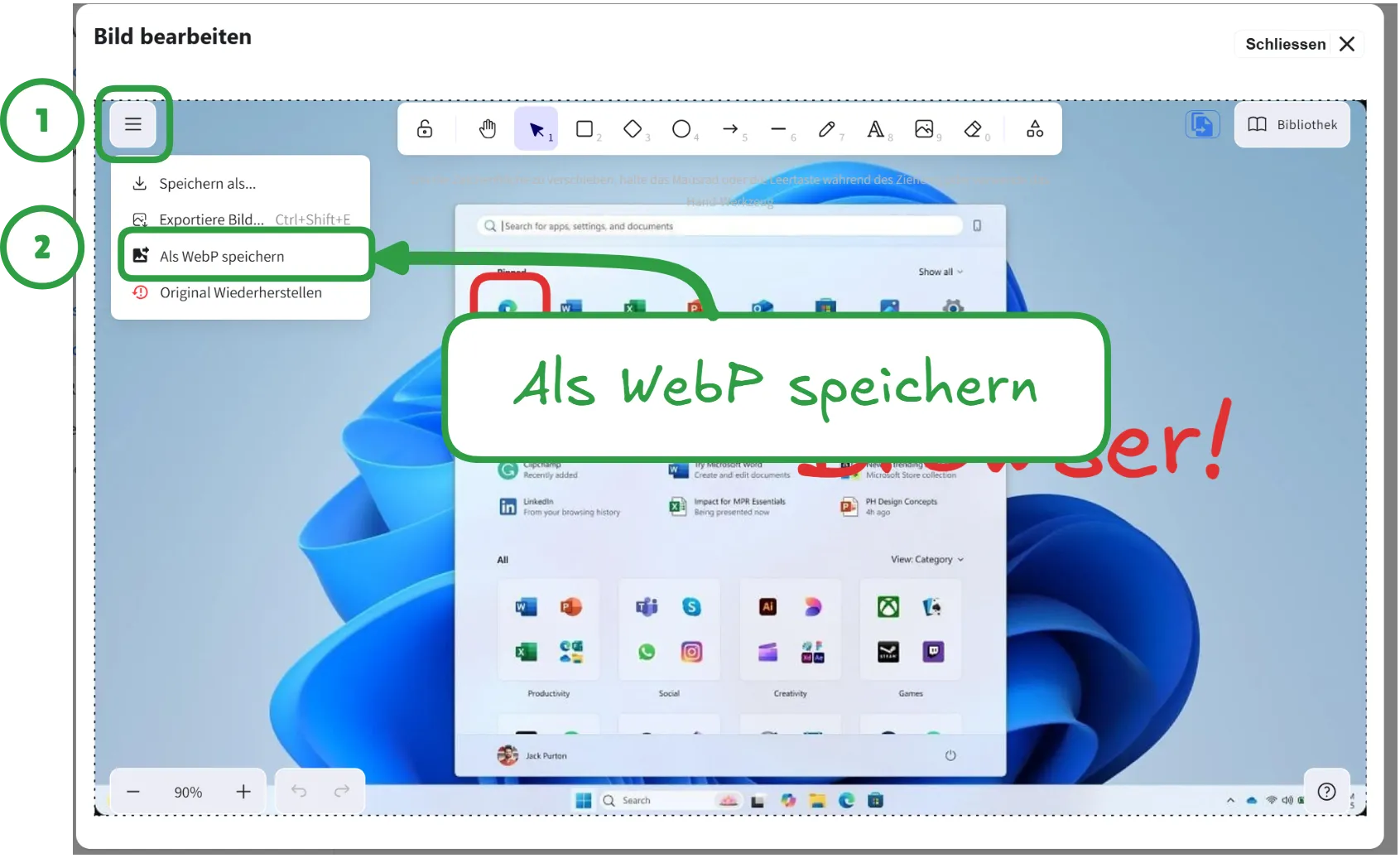 Startmenü Windows